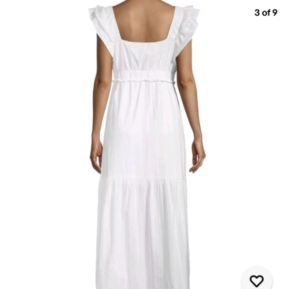 💥Betsey Johnson white textured midi dress - Picture 6 of 11